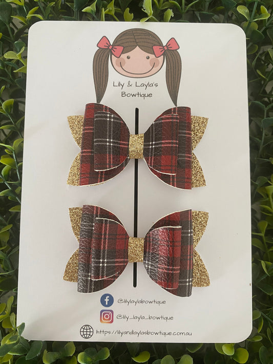 Tartan Pigtail Set