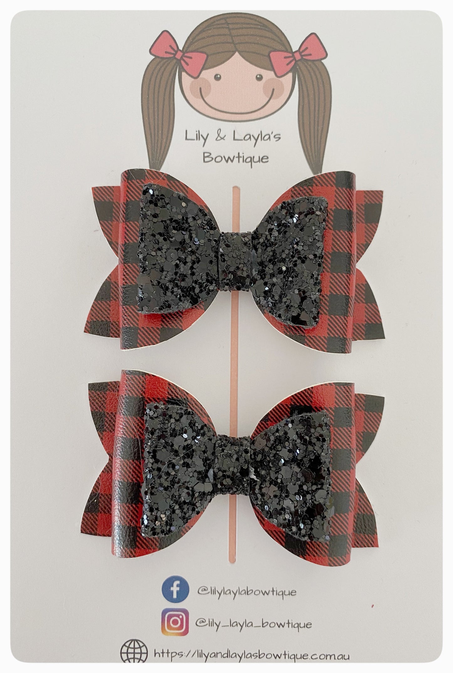 Tartan Pigtail Set